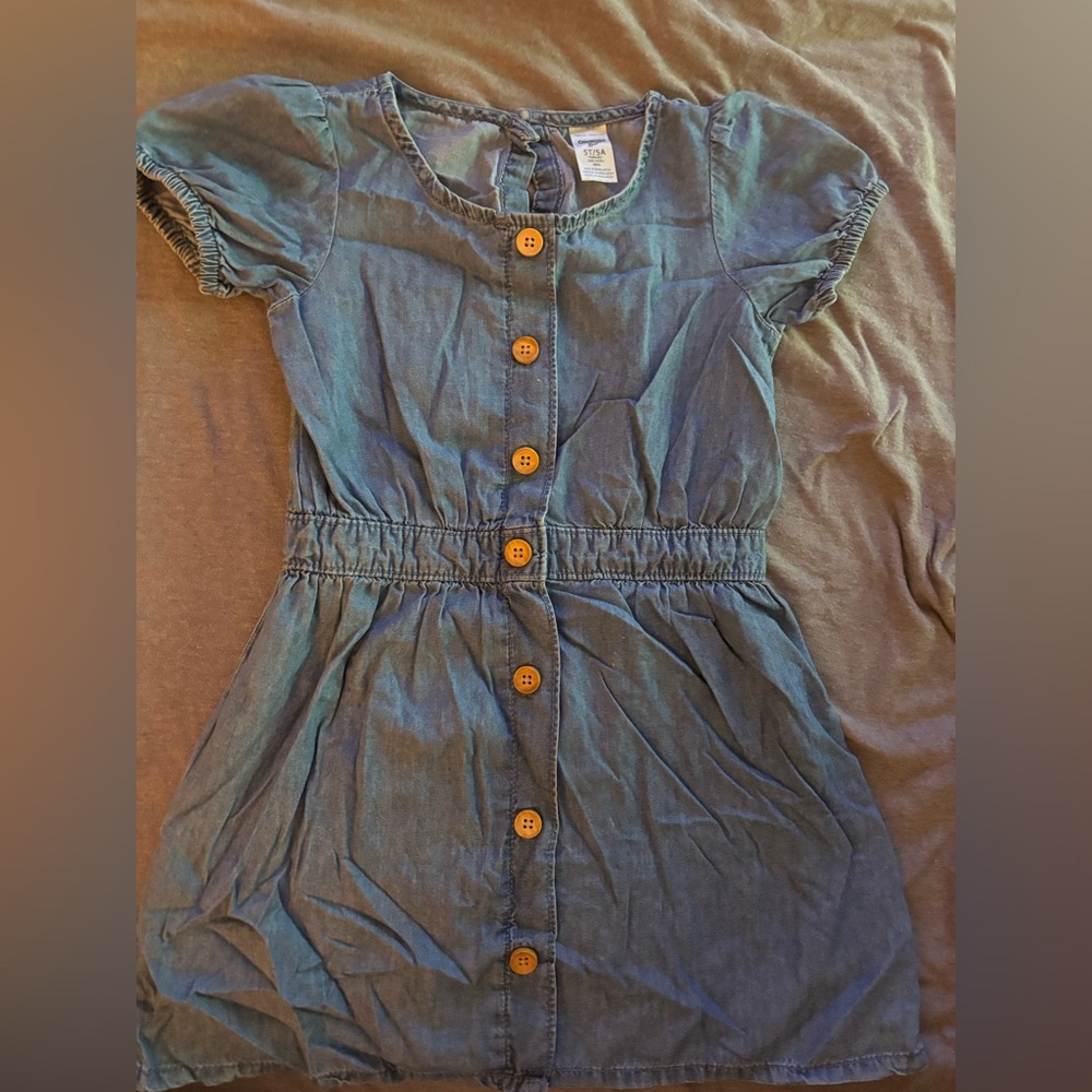 OSH Kosh , girls size 5T Jean dress , EUC